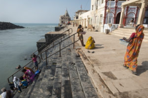 The promenade at Dwarka Britain. Photo by Tim Smith.