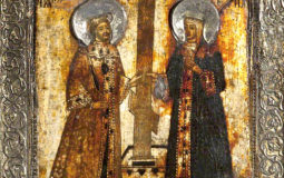 A provincial Russian Icon of Saints Helena and Constantine, ca 1700 by Mike Millward